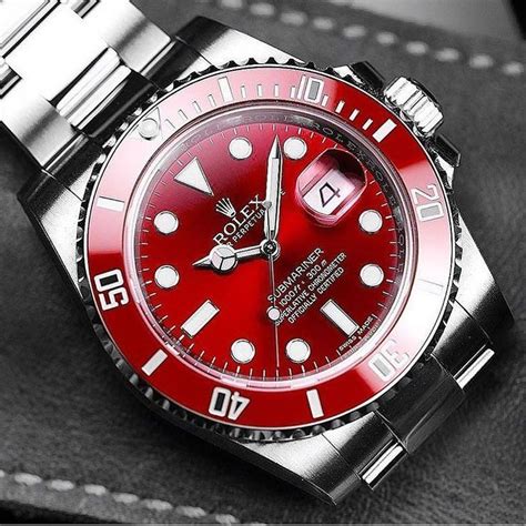 red dial rolex replica|Rolex submariner single red.